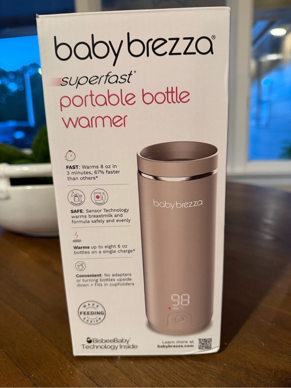Baby Brezza Superfast Portable Bottle Warmer - Gold